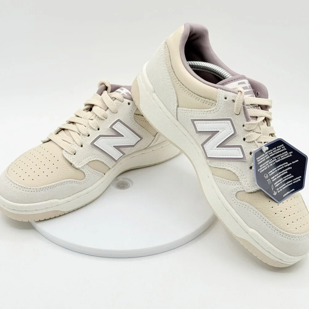 New Balance 480 Lifestyle Sneakers Size 7.5 Womens White/Beige BB480LHP